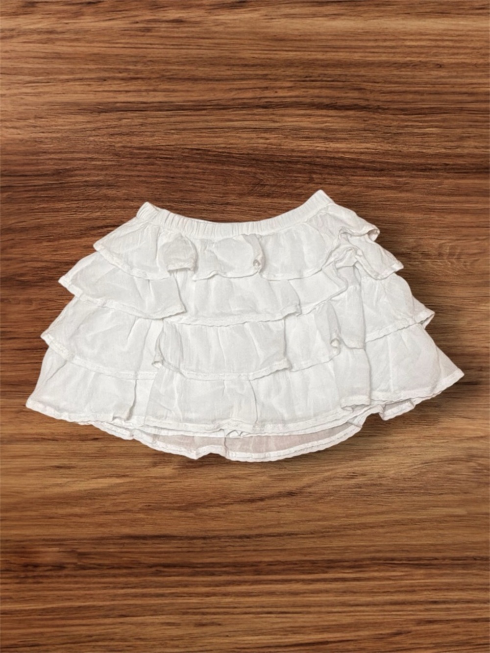 abercrombie kids White Ruffled Mini Skort Size 11/12
